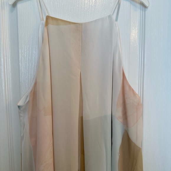 C est 1946 Sheer Lined Pastel Multi Color Long Gown Maxi Dress 55” - Picture 7 of 15